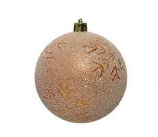 Kerstbal kunststof D 8cm amber