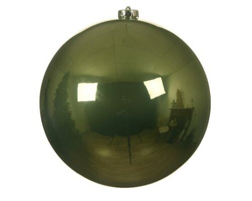 Kerstbal kunststof, D 20 cm, mos groen
