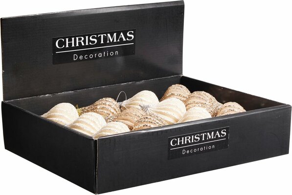 kerstbal ui 8 cm kleuren - afbeelding 1