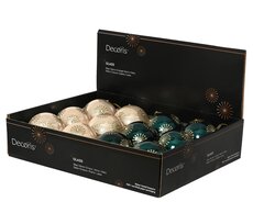 Kerstballen glas enamel with fireworks, assortie, Ø 8 cm, keuze uit 1 stuks - afbeelding 2