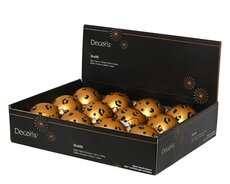 Kerstballen glas matt with leopard glitter, assortie, Ø 8 cm - afbeelding 2
