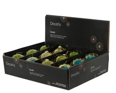 Kerstballen glas shiny with glitter and sequins, assortie, Ø 8 cm, keuze uit 1 stuks - afbeelding 2