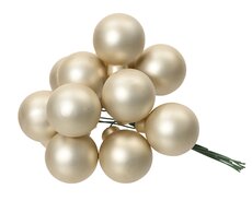 Kerstballen op draad glas matt, parel, Ø 2,5 cm - afbeelding 2