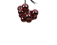 Kerstballen op draad glas shiny, donker roze, Ø 2,5 cm - afbeelding 2
