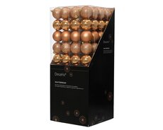 Kerstballen polystyreen sh-mt-gl mix, brandy, Ø 6 cm, 10 stuks - afbeelding 3