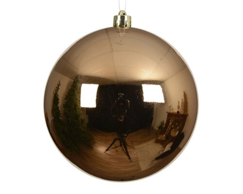 Kerstballen polystyreen shiny, brandy, Ø 14 cm