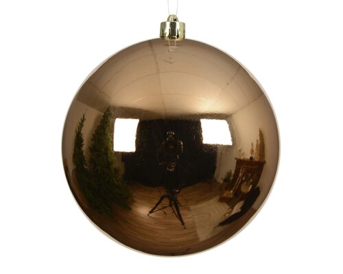 Kerstballen polystyreen shiny, brandy, Ø 20 cm