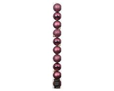 Kerstballen polystyreen shiny-matt-glitter mix, donker roze, Ø 6 cm, 10 stuks