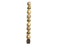 Kerstballen polystyreen shiny, matt, glitter mix, licht goud, Ø 6 cm, 10 stuks - afbeelding 1