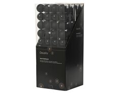 Kerstballen polystyreen shiny, matt, glitter mix, zwart, Ø 6 cm, 10 stuks - afbeelding 3
