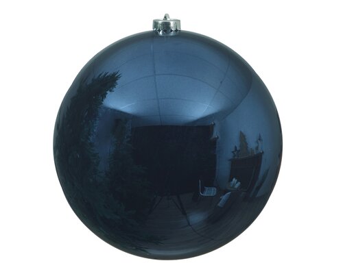 Kerstballen polystyreen shiny, nachtblauw, Ø 14 cm