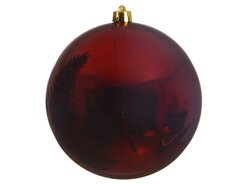 Kerstballen polystyreen shiny, ossenbloed, Ø 14 cm