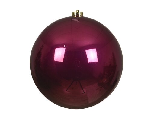 Kerstballen polystyreen shiny, ossenbloed, Ø 20 cm