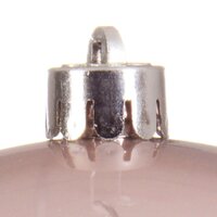 Kerstballen polystyreen shiny, poederroze, Ø 14 cm - afbeelding 2