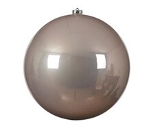 Kerstballen polystyreen shiny, poederroze, Ø 20 cm
