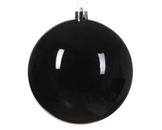 Kerstballen polystyreen shiny, zwart, Ø 14 cm - afbeelding 1