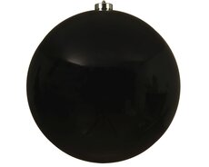 Kerstballen polystyreen shiny, zwart, Ø 20 cm