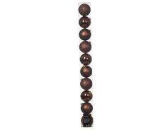 Kerstbal kunststof D 6cm mix Espresso 10 stuks - afbeelding 1