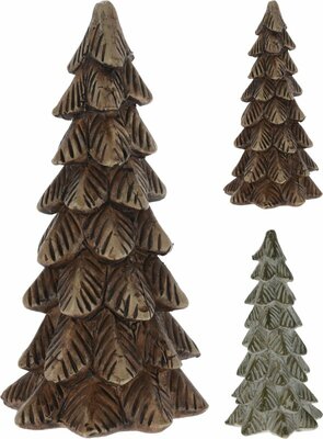 kerstboom 13cm in herfstkleuren - afbeelding 1