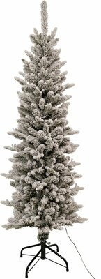 kerstboom 150 cm met led en sneeuw - afbeelding 1