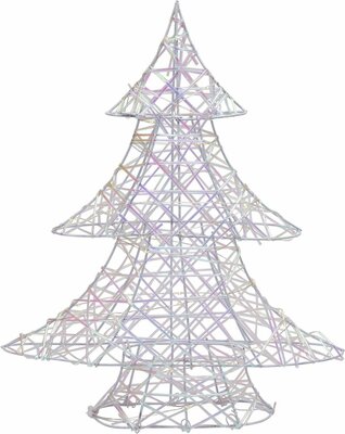 kerstboom 30 cm met led wit iriserend - afbeelding 1