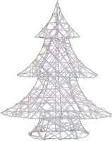 kerstboom 30 cm met led wit iriserend - afbeelding 1