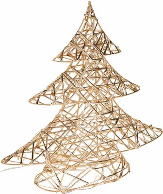kerstboom 30cm met led champagne - afbeelding 1