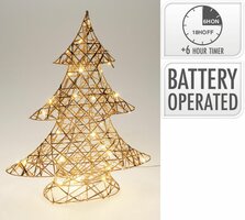 kerstboom 40cm met led champagne - afbeelding 2