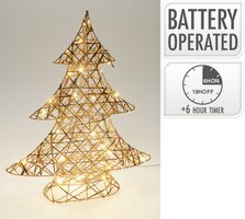 kerstboom 40cm met led champagne