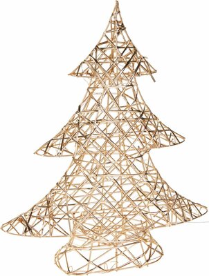 kerstboom 40cm met led champagne - afbeelding 1