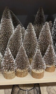 kerstboom glitter sneeuw 25cm - afbeelding 1