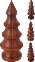 kerstboom hout h15cm walnoot, per stuk