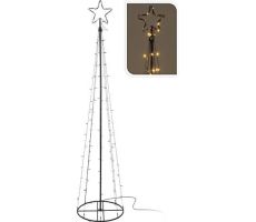 Kerstboom met ster, metaal, 240 cm, 140 LED lampjes - afbeelding 1
