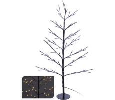 Kerstboom met verlichting, 72 LED, zwart - afbeelding 2