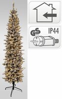 kerstboom pencil 180 cm met led en sneeuw