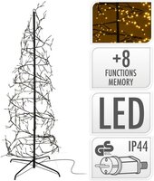 Kerstboom, spiraal, zwart, 180 cm, 432 LED lampjes
