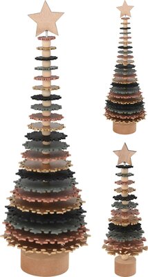 kerstboom staand laagjes 37cm, per stuk
