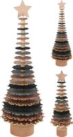 kerstboom staand laagjes 37cm, per stuk