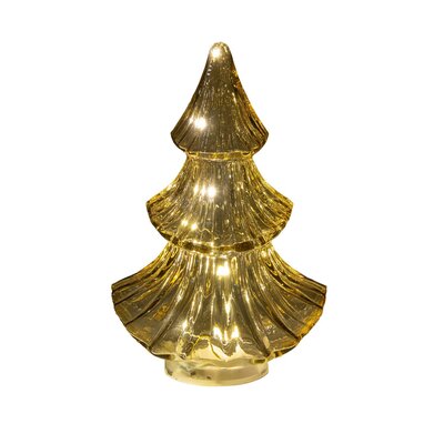 Kerstboompje 10 LED, 24x15.5cm, amber