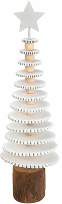 kerstboompje 25 cm wit - afbeelding 1
