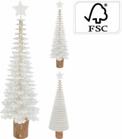 kerstboompje 37 cm wit - afbeelding 2