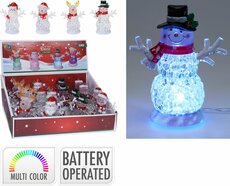 kerstfiguur 11 cm, with colour changing led design - afbeelding 2