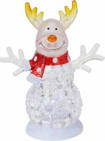 kerstfiguur 11 cm, with colour changing led design - afbeelding 1