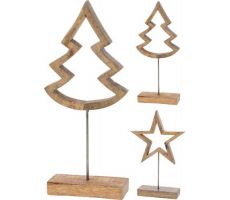 Kerstfiguur, hout, 33 cm, per stuk