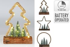 kerstfiguur jute 30led, per stuk - afbeelding 2