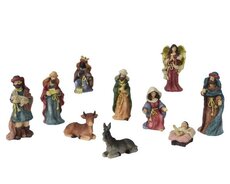 Kerstgroep, 10 figuren, H 13 cm