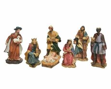Kerstgroep, polystone, 7 figuren, 15 cm - afbeelding 4