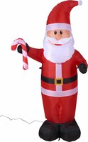kerstman opblaasbaar 150 cm met led - afbeelding 1