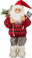 kerstman staand 60 cm design rood - afbeelding 1