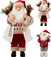 kerstman staand 60 cm design rood - afbeelding 2
